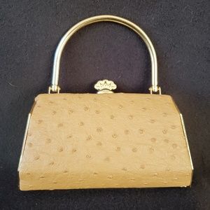 Bijoux Terner Hard Side Tan Gold 6" Accent Purse